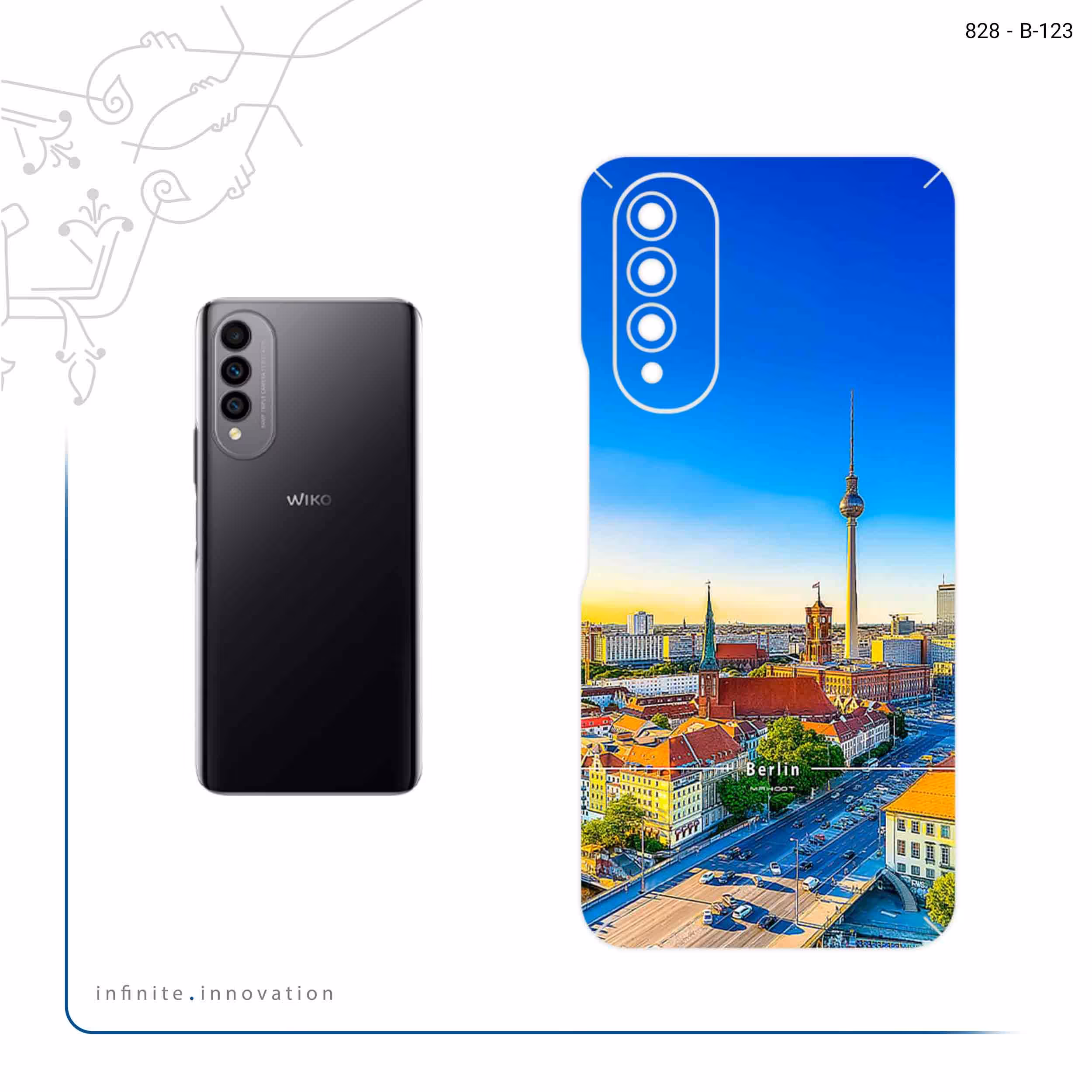 برچسب پوششی ماهوت مدل City of Berlin مناسب برای گوشی موبایل ویکو T50