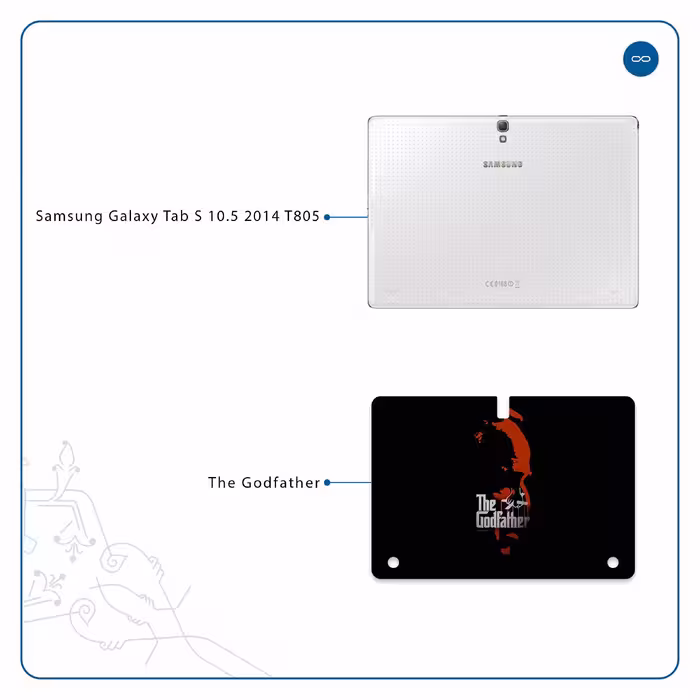 برچسب پوششی ماهوت مدل The Godfather مناسب برای تبلت سامسونگ Galaxy Tab S 10.5 2014 T805