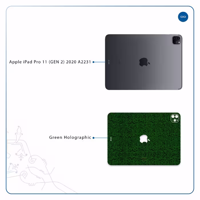 برچسب پوششی ماهوت مدل Green-Holographic مناسب برای تبلت اپل iPad Pro 11 (GEN 2) 2020 A2231