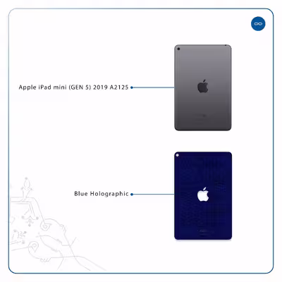 برچسب پوششی ماهوت مدل Blue-Holographic مناسب برای تبلت اپل iPad mini (GEN 5) 2019 A2125