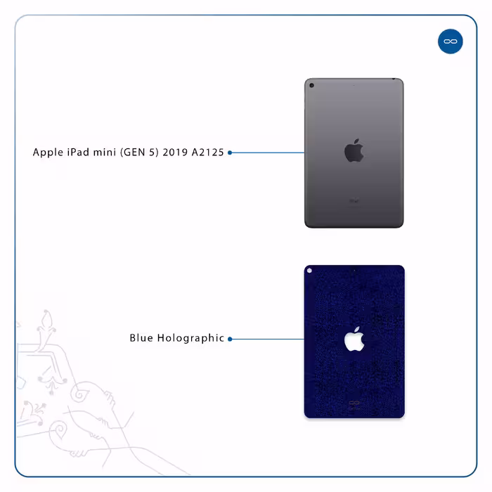 برچسب پوششی ماهوت مدل Blue-Holographic مناسب برای تبلت اپل iPad mini (GEN 5) 2019 A2125