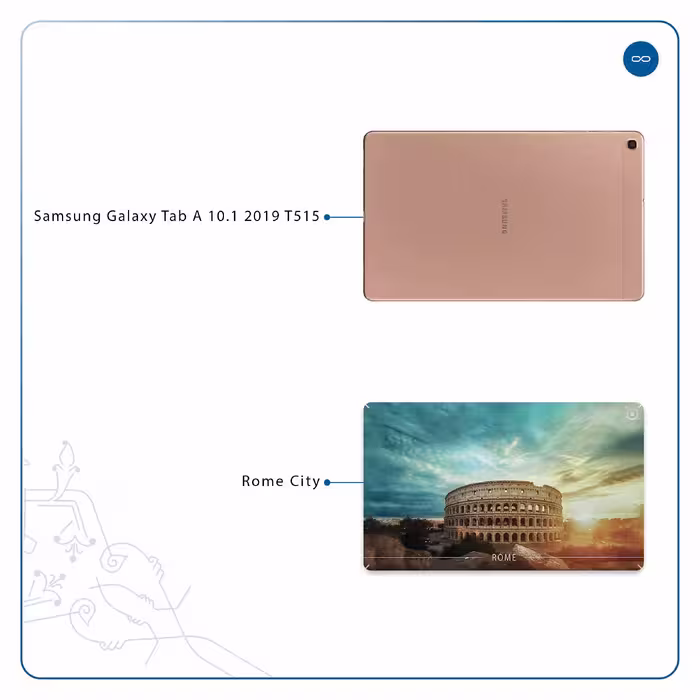 برچسب پوششی ماهوت مدل Rome City مناسب برای تبلت سامسونگ Galaxy Tab A 10.1 2019 T515