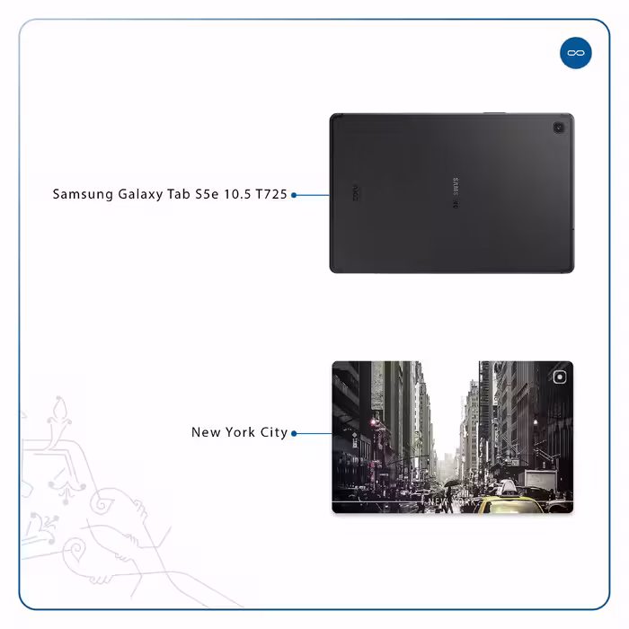برچسب پوششی ماهوت مدل New York City مناسب برای تبلت سامسونگ Galaxy Tab S5e 10.5 2019 T725