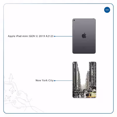 برچسب پوششی ماهوت مدل New York City مناسب برای تبلت اپل iPad mini (GEN 5) 2019 A2125