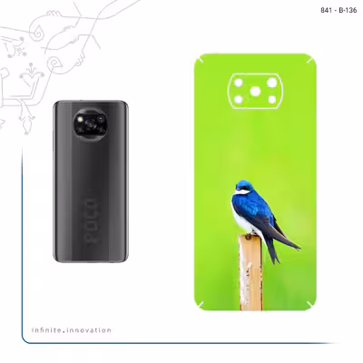 برچسب پوششی ماهوت مدل Bird Swallow مناسب برای گوشی موبایل شیائومی Poco X3 Pro