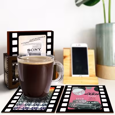 زیر لیوانی لوکسینو مدل DIGI_19 مجموعه 6 عددی