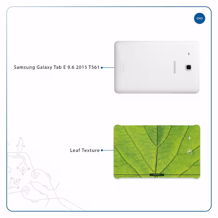 برچسب پوششی ماهوت مدل Leaf-Texture مناسب برای تبلت سامسونگ Galaxy Tab E 9.6 2015 T561