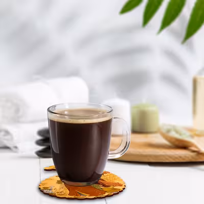 زیر لیوانی مدل بته جقه طرح ترمه مجموعه 6 عددی