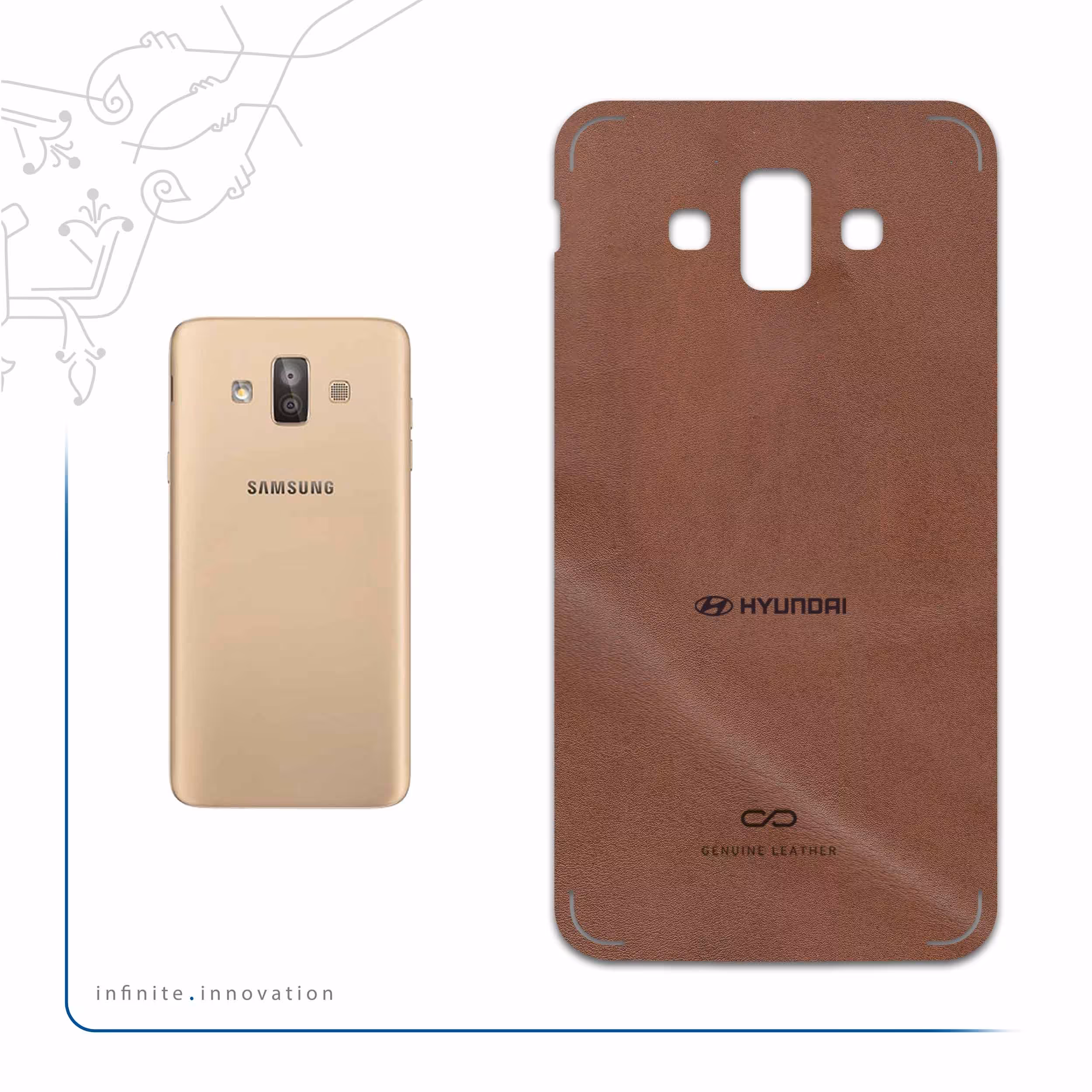 برچسب پوششی ماهوت مدل MNL-HYNDI مناسب برای گوشی موبایل سامسونگ Galaxy J7 Duo