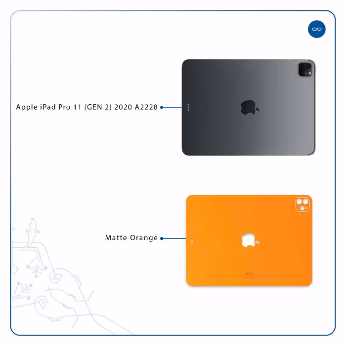 برچسب پوششی ماهوت مدل Matte-Orange مناسب برای تبلت اپل iPad Pro 11 (GEN 2) 2020 A2228