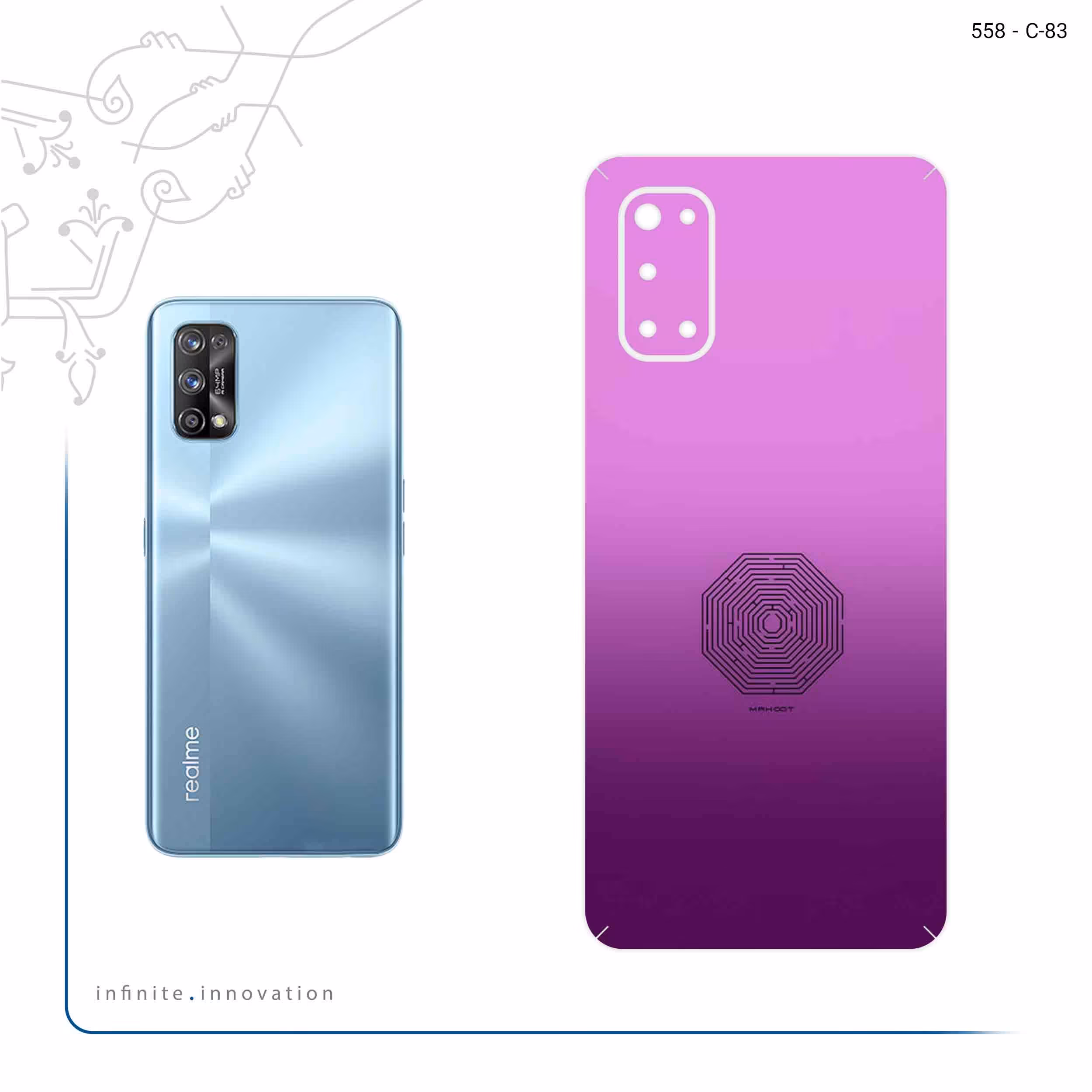 برچسب پوششی ماهوت مدل Minimal Maze مناسب برای گوشی موبایل ریلمی 7 Pro