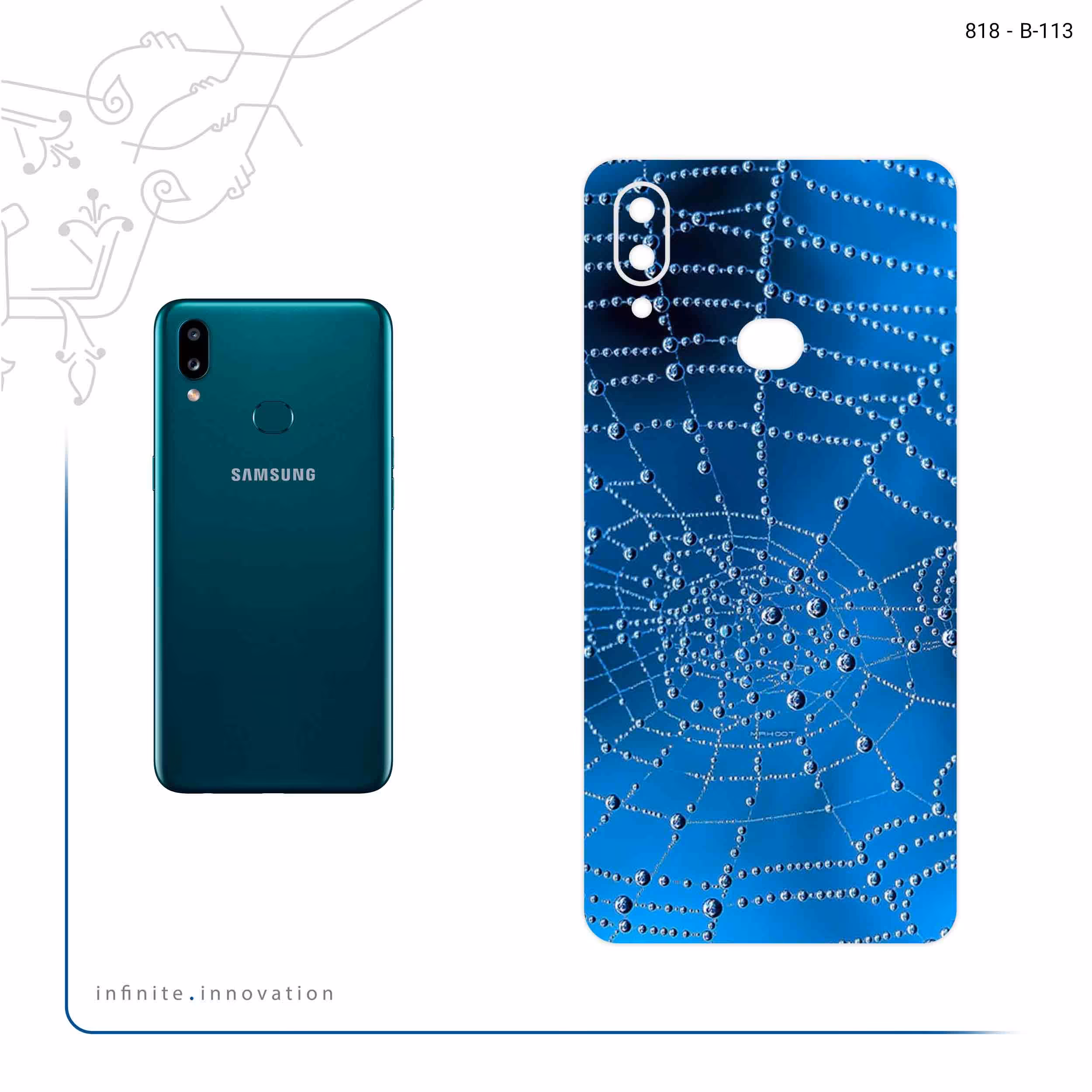 برچسب پوششی ماهوت مدل Spider web مناسب برای گوشی موبایل سامسونگ Galaxy A10s
