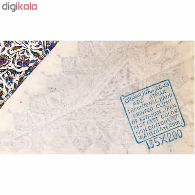 رومیزی قلمكار ممتاز اصفهان اثر عطريان طرح بته جقه مدل G55 سايز200*135سانتي متر