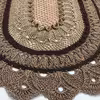 فرشینه بافتنی طرح طاووس مدل بیضی کدPeacock-01