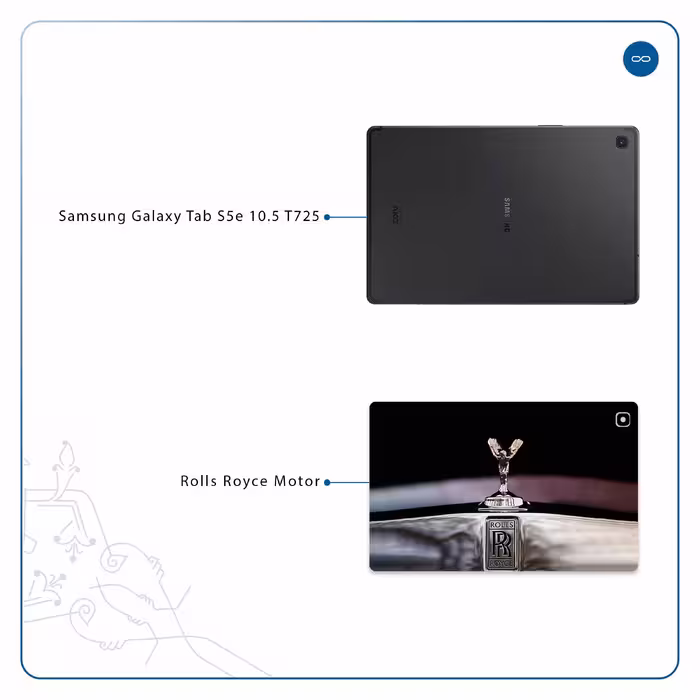 برچسب پوششی ماهوت مدل Rolls-Royce Motor مناسب برای تبلت سامسونگ Galaxy Tab S5e 10.5 2019 T725
