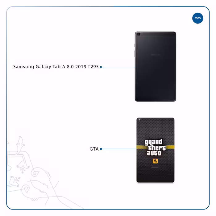 برچسب پوششی ماهوت مدل Gta-Game مناسب برای تبلت سامسونگ Galaxy Tab A 8.0 2019 T295