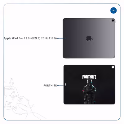 برچسب پوششی ماهوت مدل Fortnite-Game مناسب برای تبلت اپل iPad Pro 12.9 (GEN 3) 2018 A1876