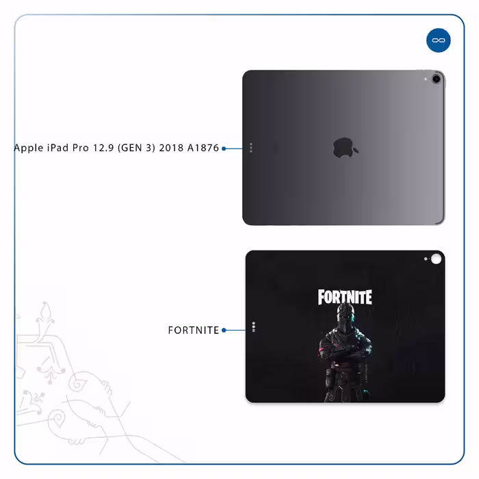 برچسب پوششی ماهوت مدل Fortnite-Game مناسب برای تبلت اپل iPad Pro 12.9 (GEN 3) 2018 A1876