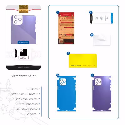 برچسب پوششی ماهوت مدل Matte-BlueBerry-FullSkin مناسب برای گوشی موبایل اپل iPhone 12 Pro