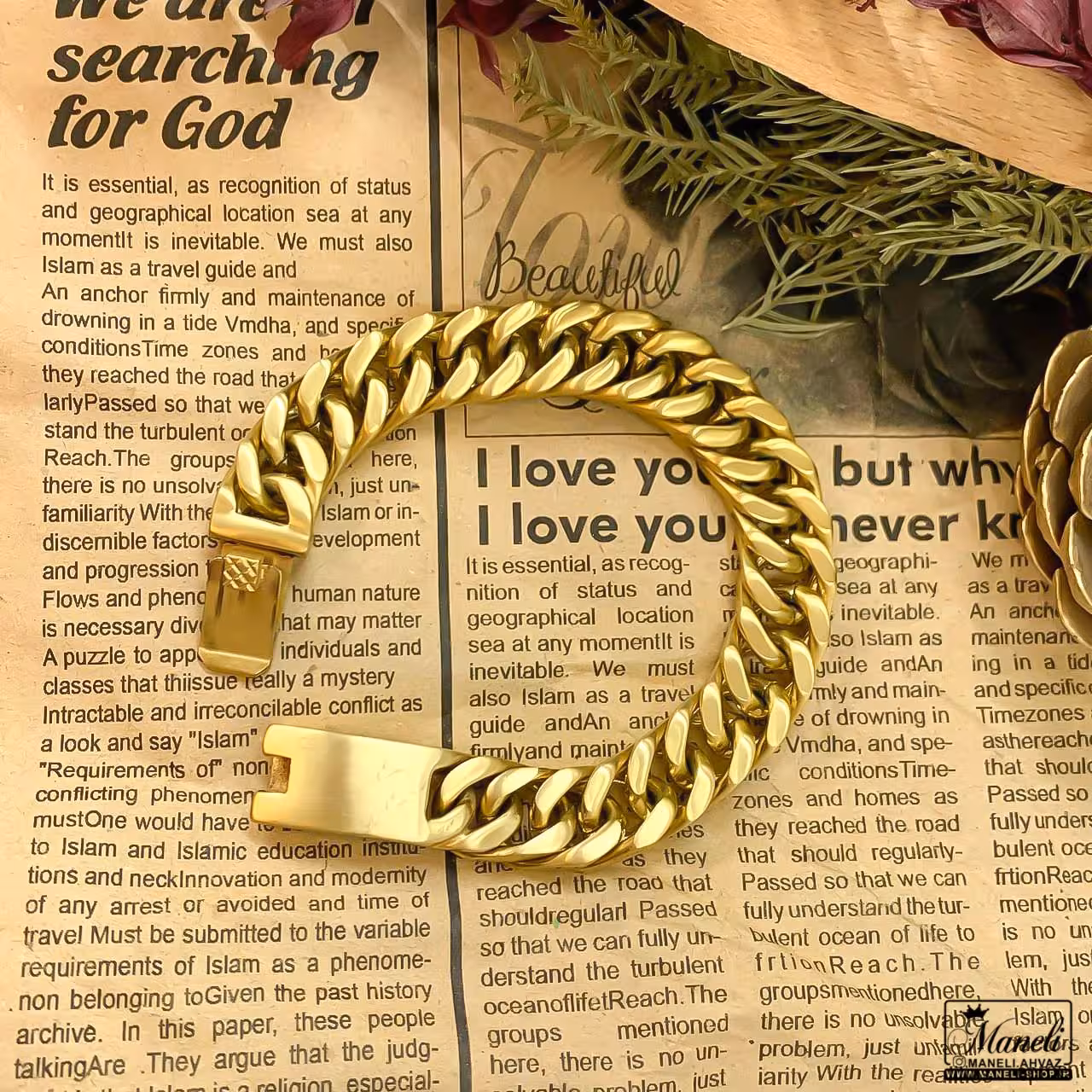 خرید دستبند کارتیری پهن | 14میل | قفل کوبایی 14011232