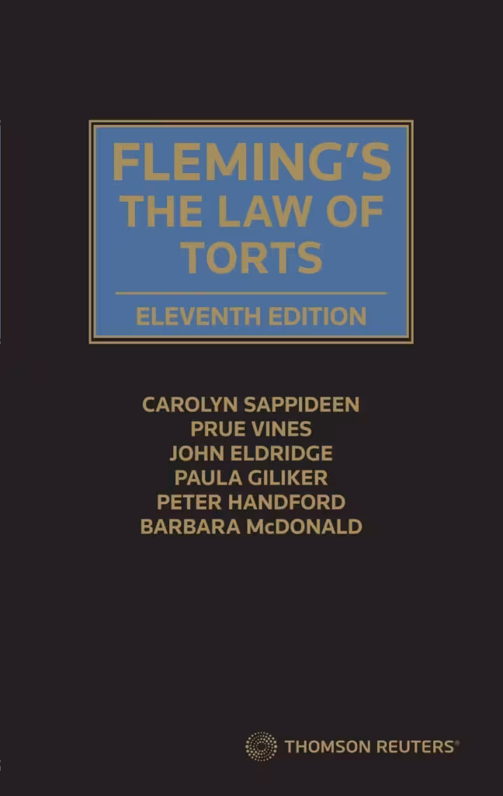 خرید و دانلود نسخه کامل کتاب Fleming&#039;s Law of Torts (11th Edition) - Orginal Pdf