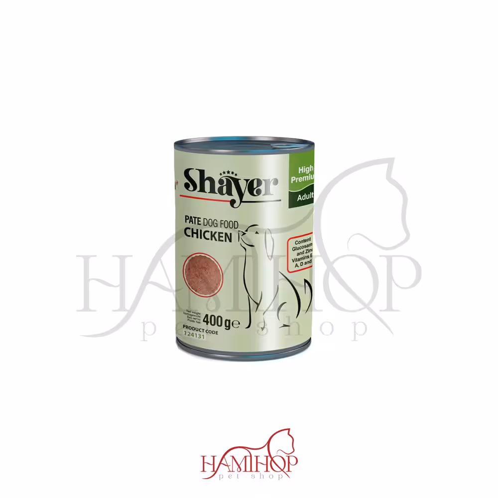 کنسرو مدل PATE شایر سگ طعم مرغ 400 گرمی