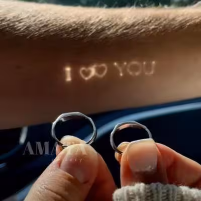 حلقه ست با حک مخفی i love you