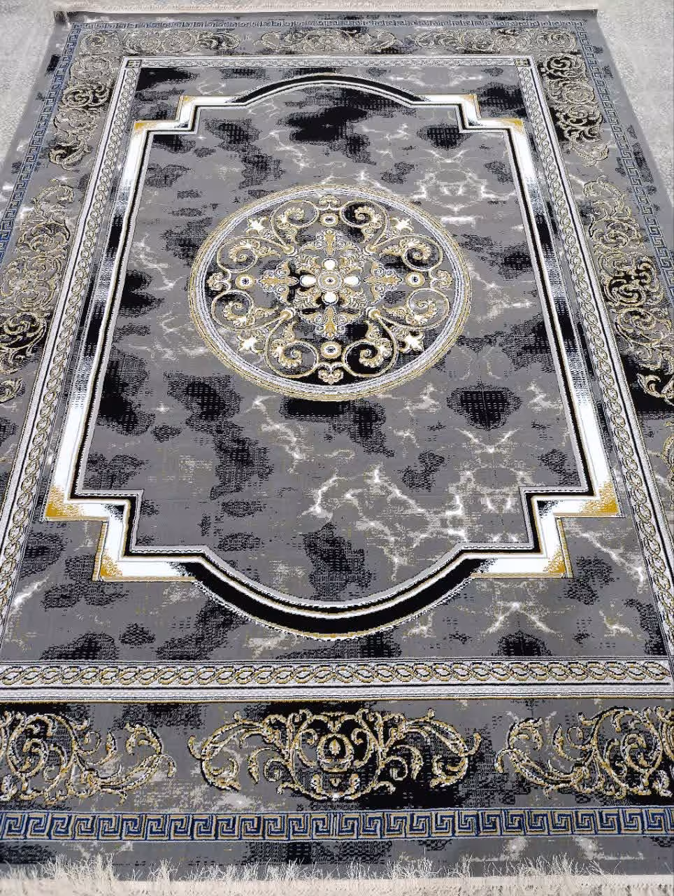 فرش ماشینی 12متری ارزان قیمت کاشان نقشه نیکا دودی (ارسال رایگان)