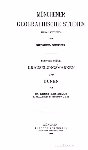 خرید و دانلود نسخه کامل کتاب Kräuselungsmarken und Dünen
