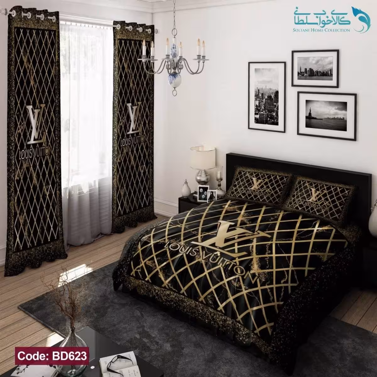 روتختی طرح Louis vuitton دو نفره کد BD623
