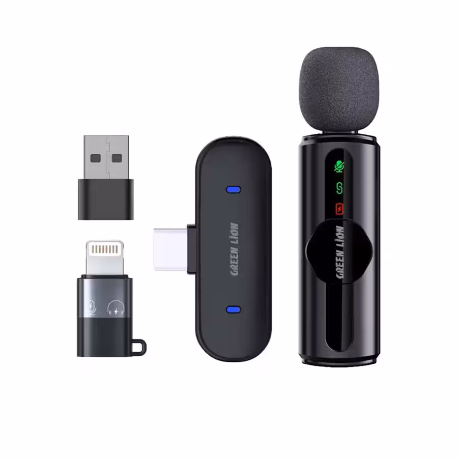 میکروفن بی سیم گرین لاین مدل Green Lion GM-75X Microphone 3 In 1