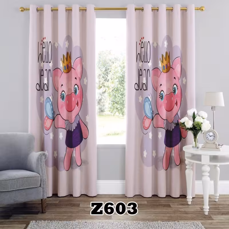 پرده سه بعدی طرح خرس