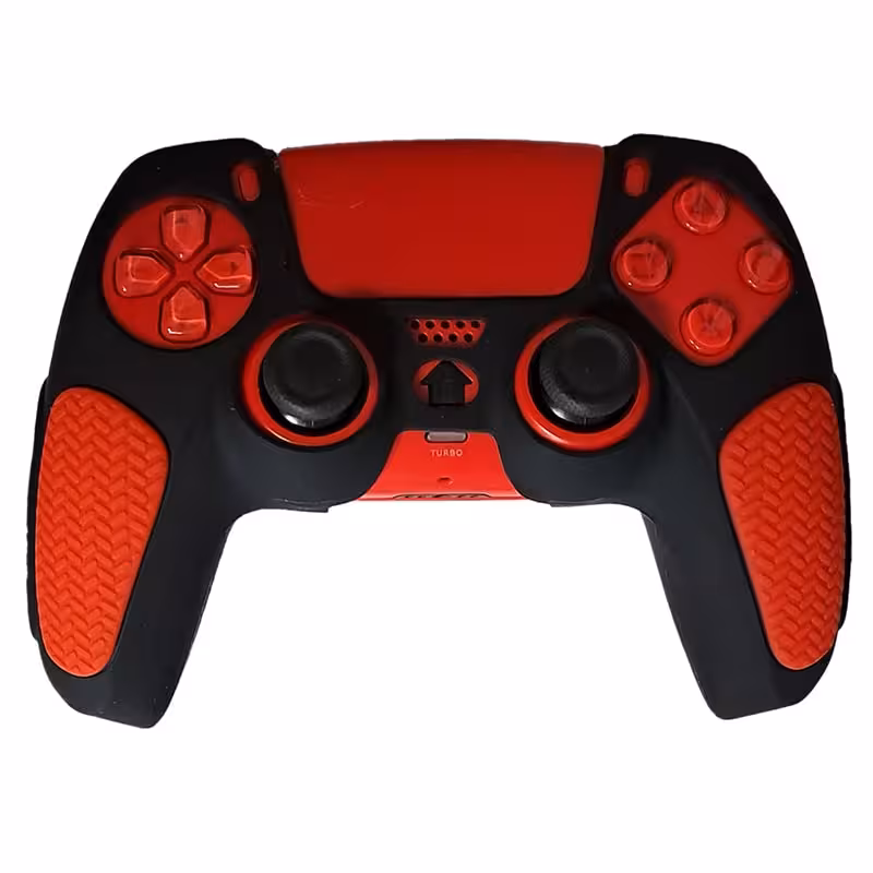 روکش دسته PS5 مدل ضد لغزش مشکی-قرمز