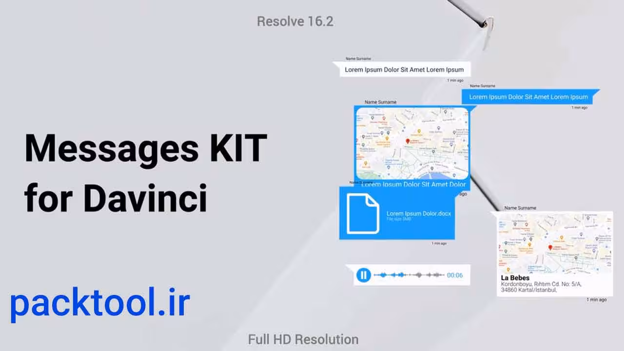 تکست مسیج و پیام های متنی داوینچی ریزالو Text Messages KIT - پک تول