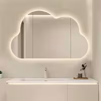 آینه الف مدل بک لایت طرح ابر کد BA-100-90