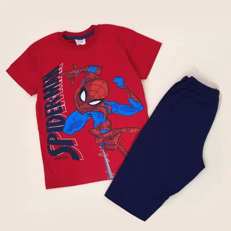 خرید و قیمت ست تیشرت و شلوارک مرد عنکبوتی از سایز 40 تا 55