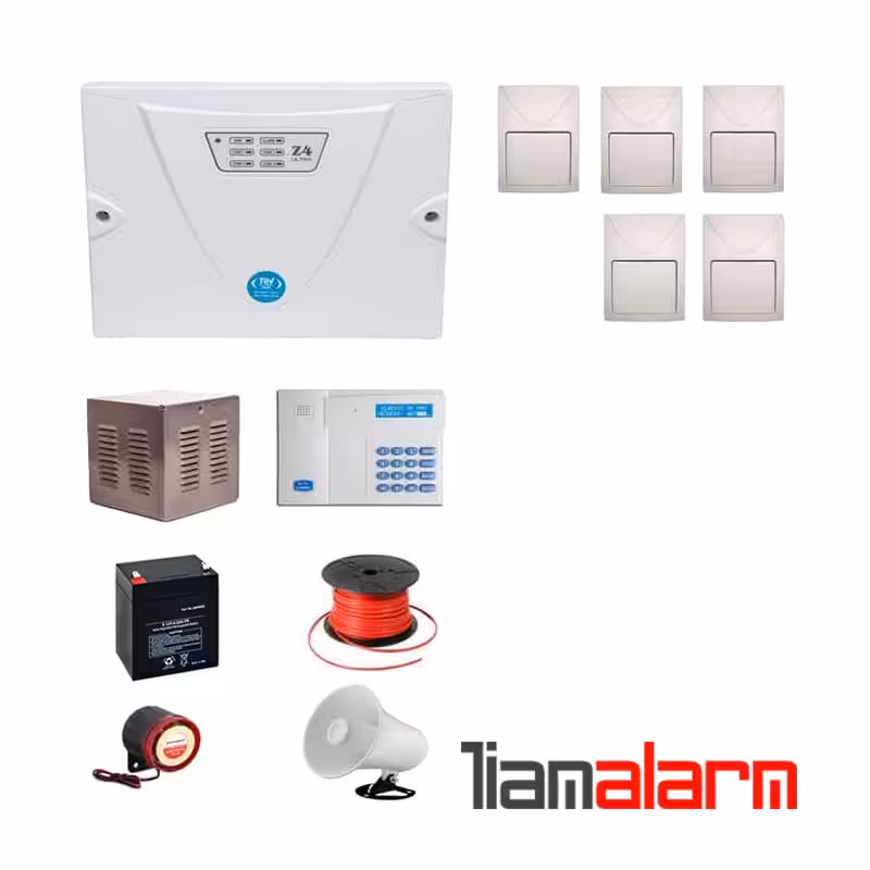 پکیج دزدگیر اماکن با سیم مدل کلاسیک سیم کارتی و تلفنی CGF5