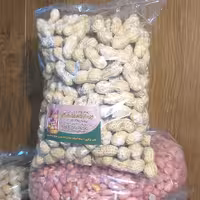 بادام زمینی با پوست  تازه ارسال رایگان