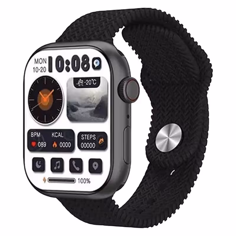 ساعت هوشمند مدل hk10 pro-b، سایز 45، دارای قابلیت های کنترل موسیقی، شمارنده ضربان قلب، گام شمار، قابلیت مکالمه مستقیم، پشتیبانی از زبان فارسی، GPS،  بند سیلیکون | کالا مکس