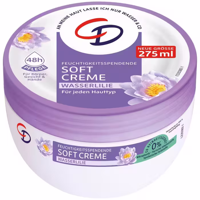 مشخصات، خرید و قیمت کرم مرطوب کننده سی دی مدل CD Soft Cream Water Lily حجم 275 میل ⭐️ ویان مارکت