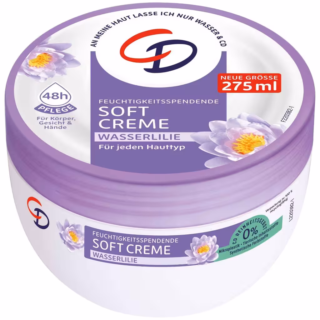 مشخصات، خرید و قیمت کرم مرطوب کننده سی دی مدل CD Soft Cream Water Lily حجم 275 میل ⭐️ ویان مارکت