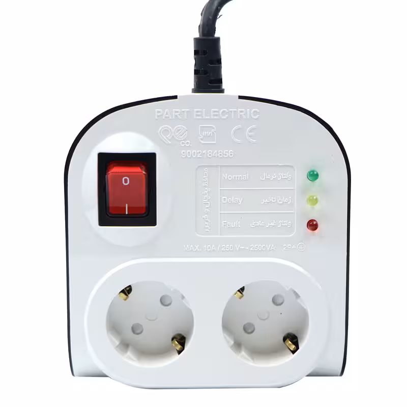 محافظ برق یخچال فریزر 2 خانه ارت دار پارت الکتریک PE8789 با کابل 3 متری