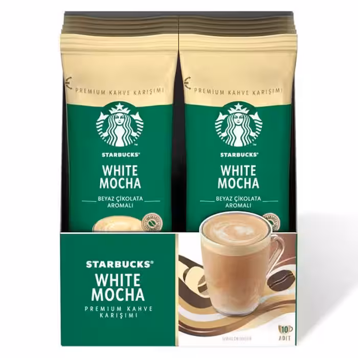 قهوه فوري استارباکس ساشه اي وايت موکا 10 عددی حجم 240 گرم