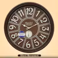 SHANDEL  شاندل ساعت دیواری چوبی  قهوه ای  X60