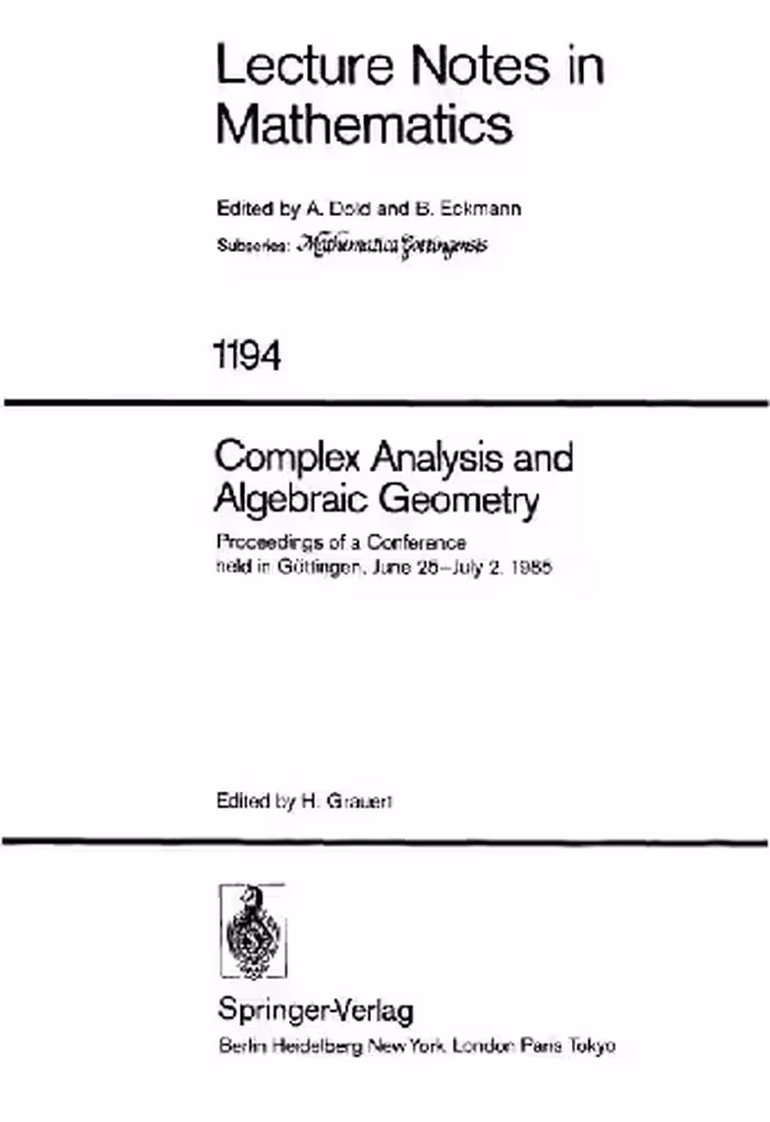 خرید و دانلود نسخه کامل کتاب Complex Analysis and Algebraic Geometry