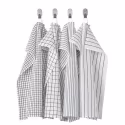 دستمال آشپزخانه ایکیا بسته 4 عددی  مدل RINNIG                     سایز 45×60 سانتی متر   طوسی