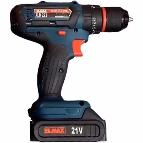 دریل شارژی المکس مدل 223 پک دو عدد باتری اصلی