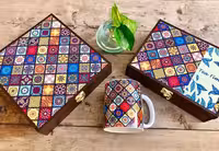 ست جعبه دم نوش و ماگ در دو سایز