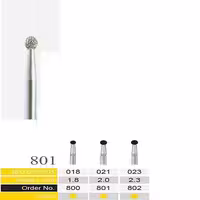 فرز توربین الماسی دسته نقره ای (پالیش کامپوزیت) Round – 801 BTM - فروشگاه تخصصی دندانپزشکی سپیرا