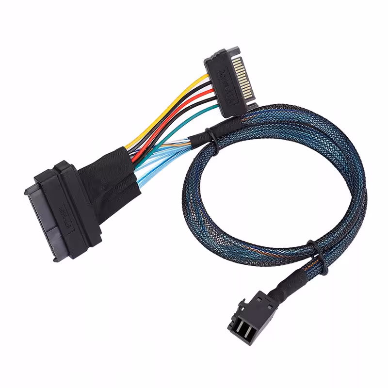 کابل تبدیل Mini SAS SFF-8643 به SAS 8639 / SATA اسمارطور مدل SM55 طول 0.5 متر | کالا مکس